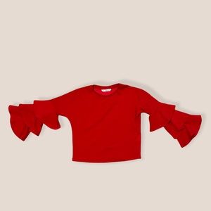 SHEIN Girls Ruffled Sleeves Blouse